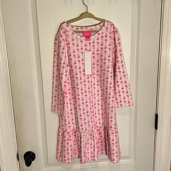 New Lily Pulitzer Girl's Kim Pineapple Shift Dress - Picture 2 of 6